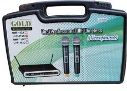 MICROFONE GOLD UHF 113B DUPLO — foto 1