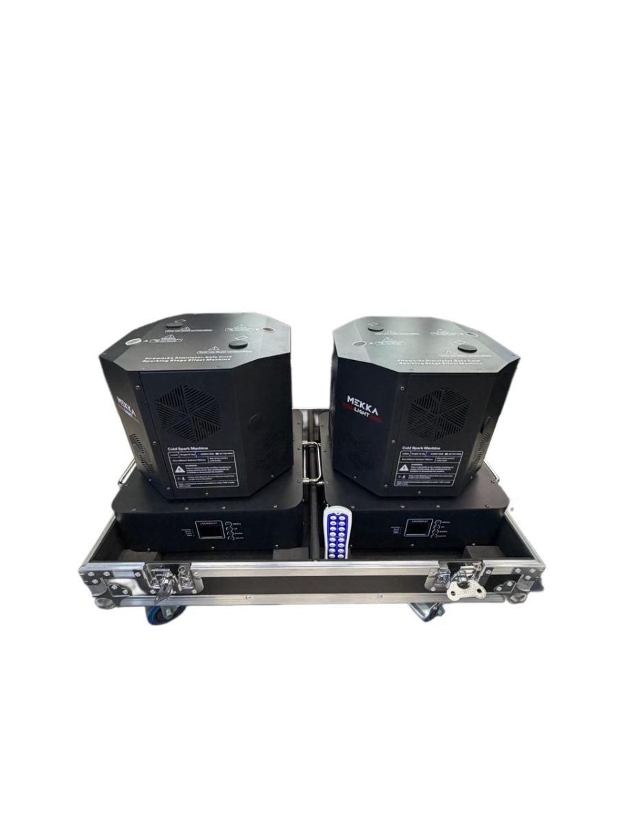 MEKKA LIGHT MAQUINA DE FAISCA FRIA DUPLA 1500W (2 COM CASE) — foto 1